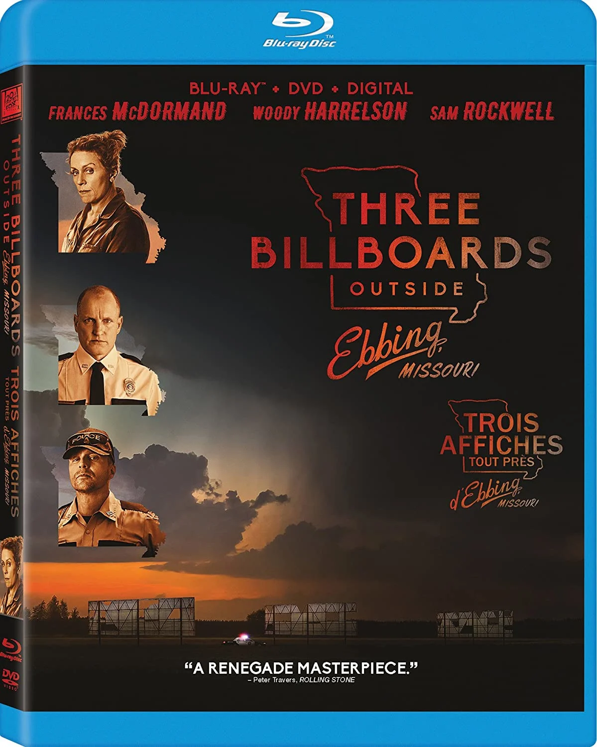 Three Billboards Outside Ebbing, Missouri (Blu-ray/DVD Combo) on MovieShack